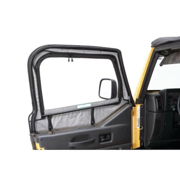 Bestop Jeep Fabric Door Skins For Jeep 1997-2006 Wrangler TJ Pair 53121-35 - main